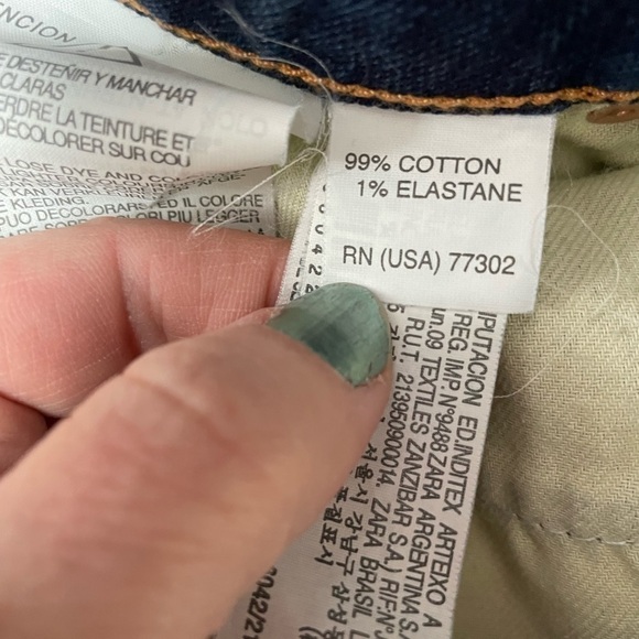 Zara Denim Shorts Fleece Rolled Hem Size 6 - Picture 7 of 12